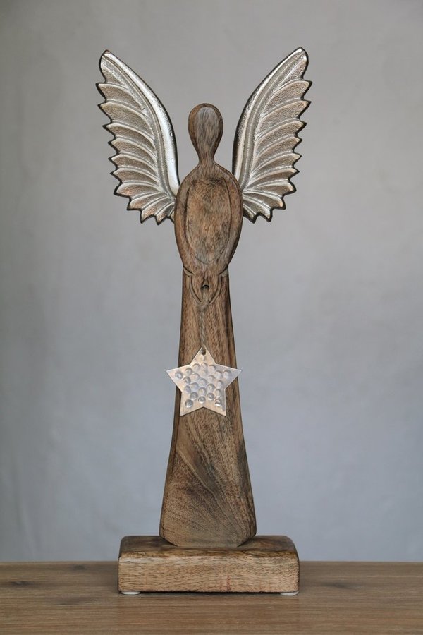 Engel ANGELUS Weihnachts Deko-Figur Holz & Metall